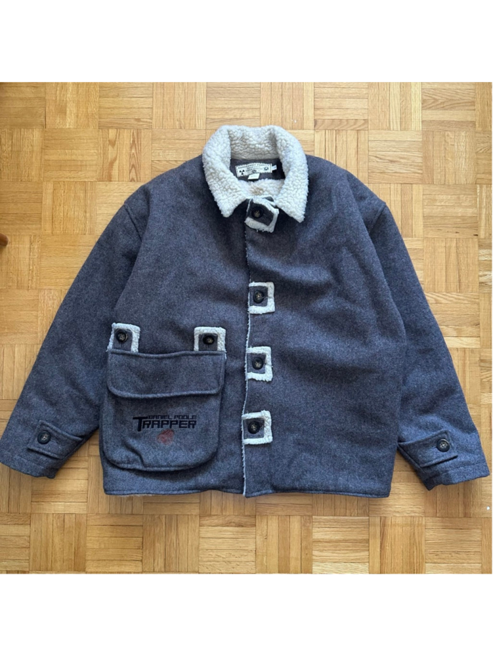 Vintage Daniel Poole Trapper Wool Sherpa Jacket Rave Jacket